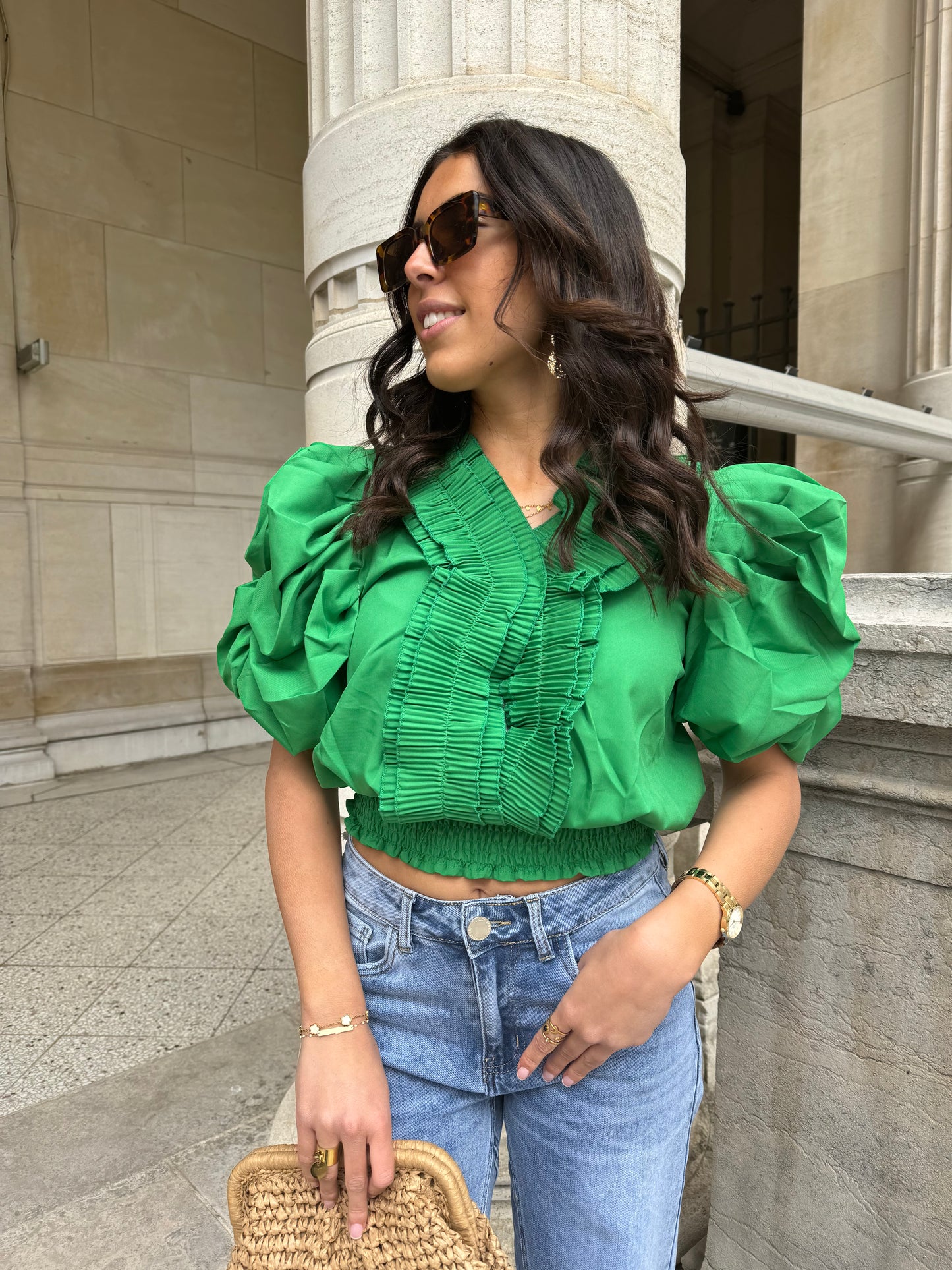 BLOUSE ESMÉE VERTE