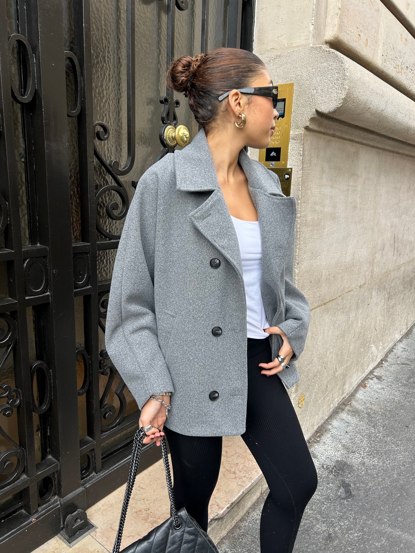 MANTEAU KIARA GRIS