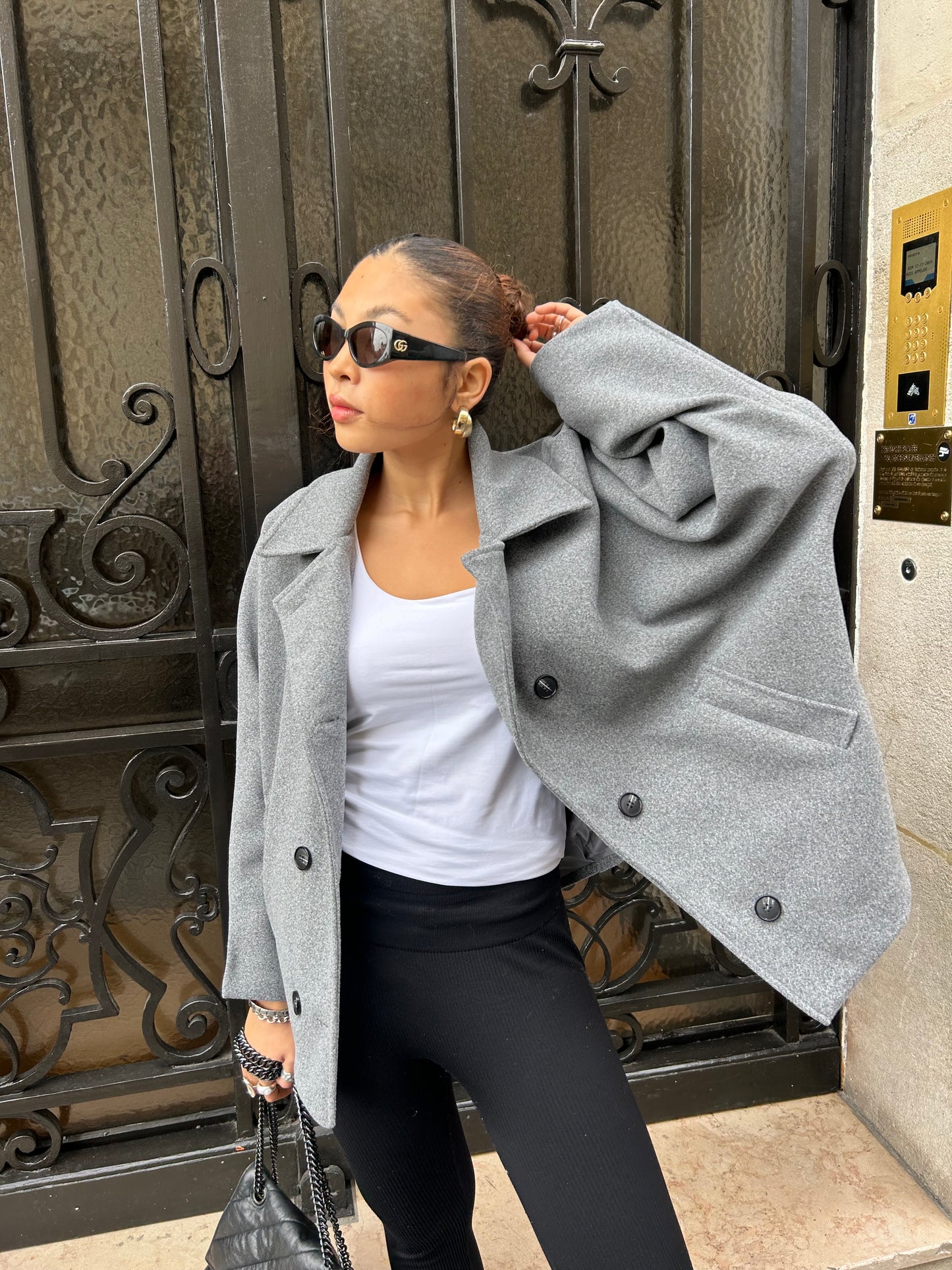 MANTEAU KIARA GRIS