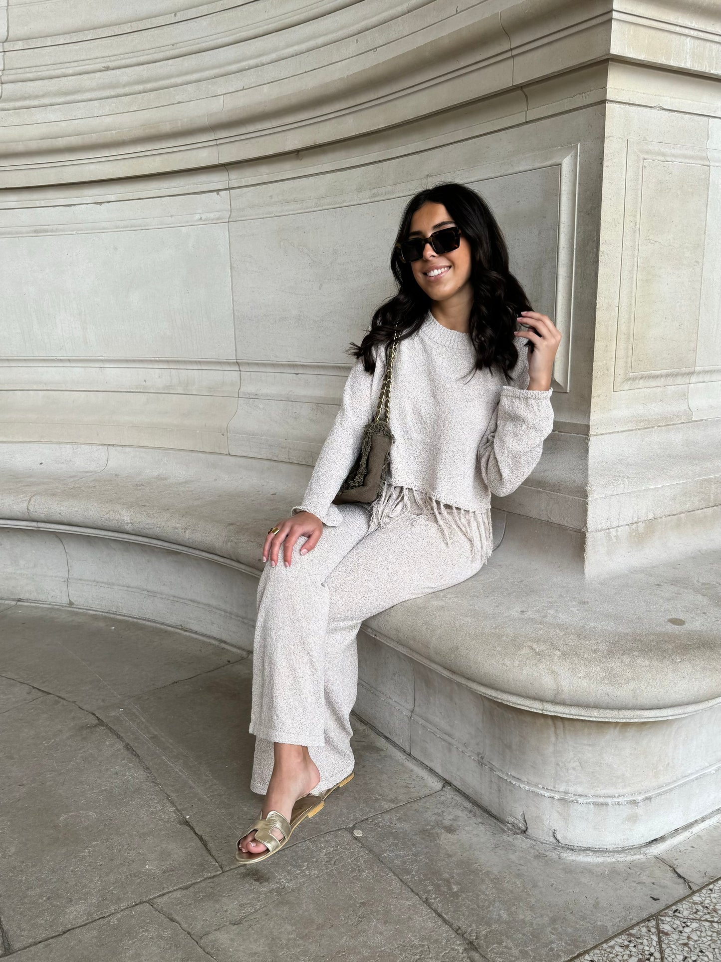 ENSEMBLE CASSIE MAILLE BEIGE