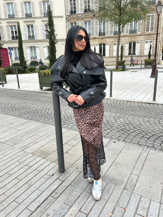 JUPE SELENA LÉOPARD