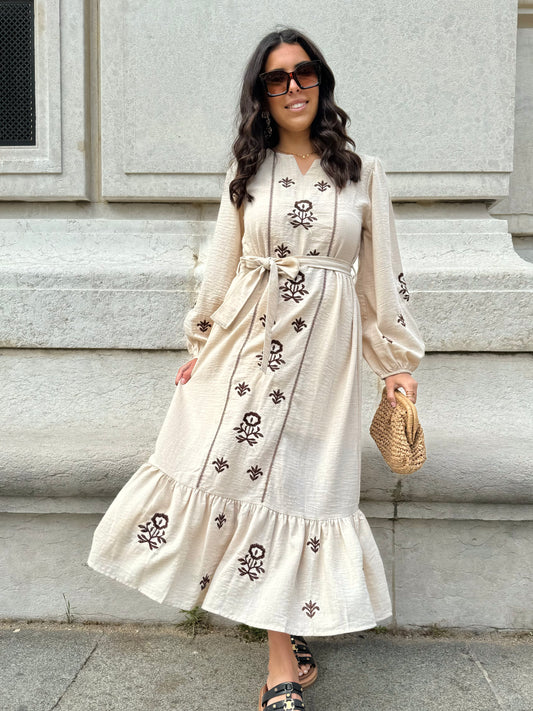 ROBE BOHÈME BEIGE